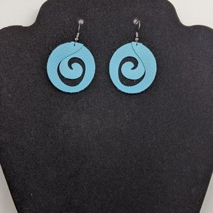 Handmade faux leather earrings